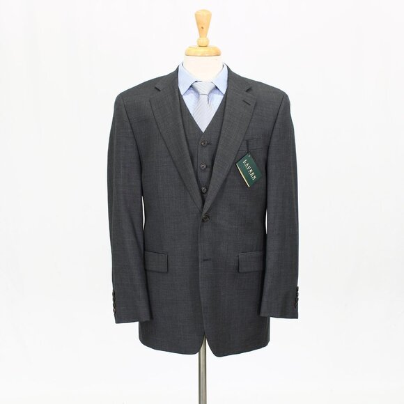 Ralph Lauren 39R Gray Solid 2-Button Sport Coat Blazer Jacket B421 - Picture 1 of 11